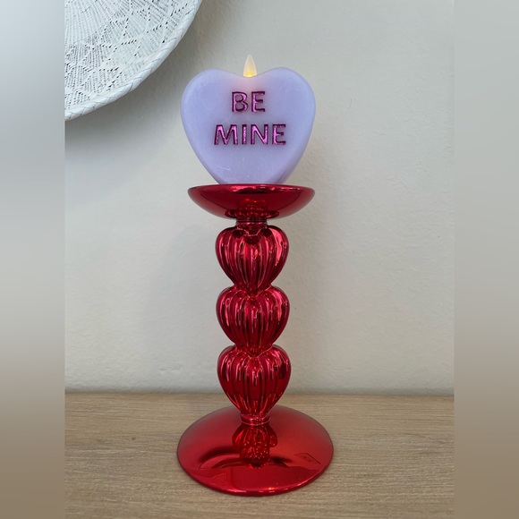 ❤️SOLD❤️New Bath&BodyWorks Red Chrome 3 wick candle holder - Picture 2 of 13